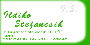ildiko stefancsik business card